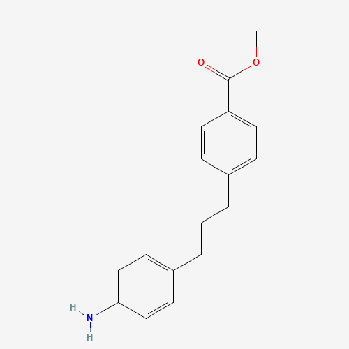 methyl 4-[3-(4-aminophenyl)propyl]benzoate (CAS: 1346136-02-4) - Chemical Structure and Molecular Formula 