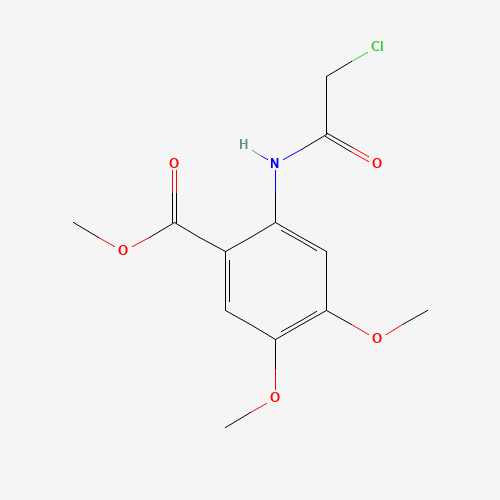 methyl 2-[(2-chloroacetyl)amino]-4,5-dimethoxybenzoate (CAS: 285138-76-3) - Chemical Structure and Molecular Formula 