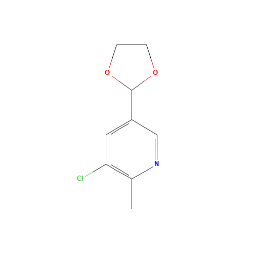 3-chloro-5-(1,3-dioxolan-2-yl)-2-methylpyridine (CAS: 1198016-38-4) - Related Chemical Product