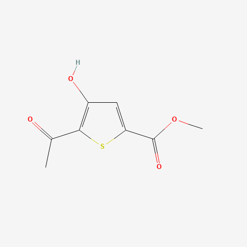 methyl 5-acetyl-4-hydroxythiophene-2-carboxylate (CAS: 104992-12-3) - Chemical Structure and Molecular Formula 