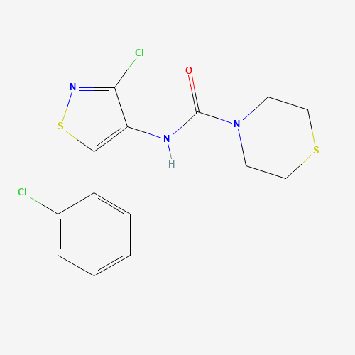 N-[3-chloro-5-(2-chlorophenyl)-1,2-thiazol-4-yl]thiomorpholine-4-carboxamide (CAS: 680212-94-6) - Related Chemical Product