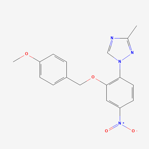 1-[2-[(4-methoxyphenyl)methoxy]-4-nitrophenyl]-3-methyl-1,2,4-triazole (CAS: 1356009-23-8) - Related Chemical Product