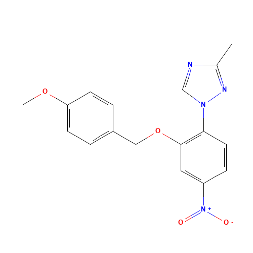1-[2-[(4-methoxyphenyl)methoxy]-4-nitrophenyl]-3-methyl-1,2,4-triazole (CAS: 1356009-23-8) - Related Chemical Product
