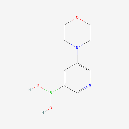 (5-morpholin-4-ylpyridin-3-yl)boronic acid (CAS: 1215107-26-8) - Chemical Structure and Molecular Formula 