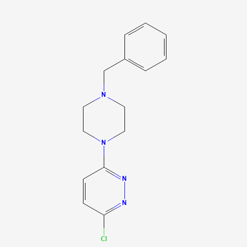 3-(4-benzylpiperazin-1-yl)-6-chloropyridazine (CAS: 362661-27-6) - Chemical Structure and Molecular Formula 