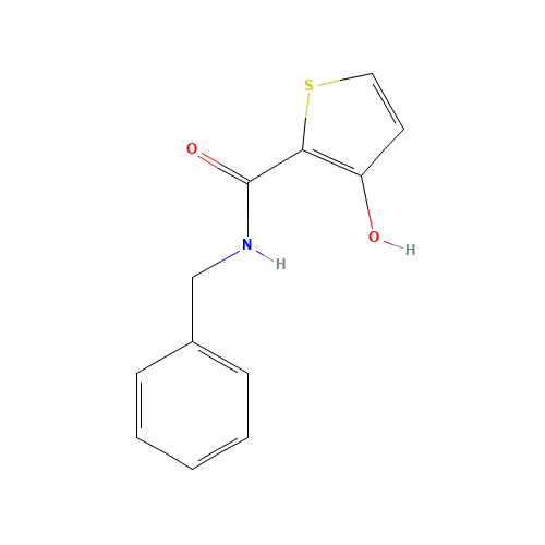 N-benzyl-3-hydroxythiophene-2-carboxamide (CAS: 647834-01-3) - Chemical Structure and Molecular Formula 