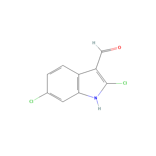 2,6-dichloro-1H-indole-3-carbaldehyde (CAS: 69111-62-2) - Chemical Structure and Molecular Formula 