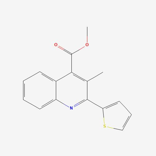 methyl 3-methyl-2-thiophen-2-ylquinoline-4-carboxylate (CAS: 351155-06-1) - Chemical Structure and Molecular Formula 