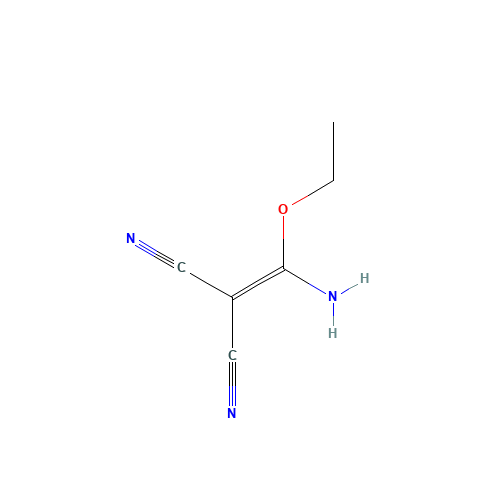 2-[amino(ethoxy)methylidene]propanedinitrile (CAS: 6825-53-2) - Chemical Structure and Molecular Formula 
