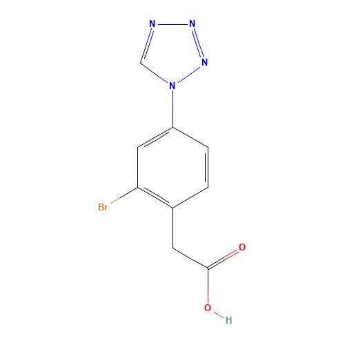 2-[2-bromo-4-(tetrazol-1-yl)phenyl]acetic acid (CAS: 1374573-65-5) - Related Chemical Product
