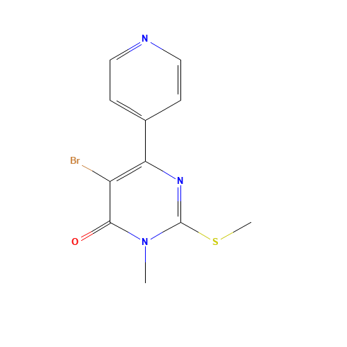 5-bromo-3-methyl-2-methylsulfanyl-6-pyridin-4-ylpyrimidin-4-one (CAS: 208655-22-5) - Related Chemical Product