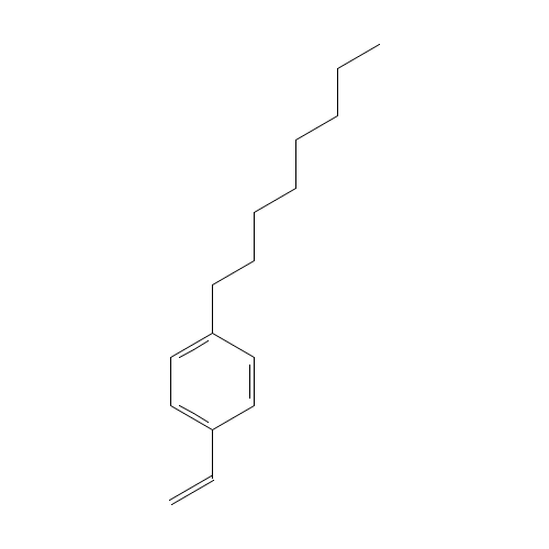 1-ethenyl-4-octylbenzene (CAS: 46745-66-8) - Chemical Structure and Molecular Formula 