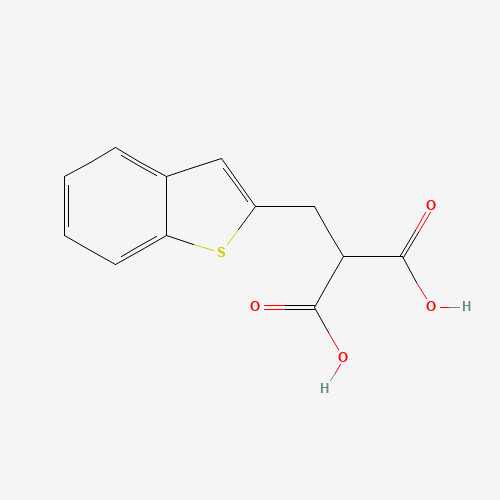 2-(1-benzothiophen-2-ylmethyl)propanedioic acid (CAS: 21683-82-9) - Chemical Structure and Molecular Formula 