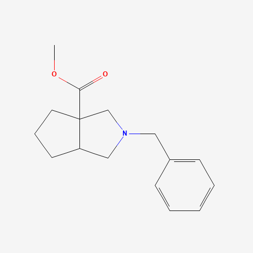 methyl 2-benzyl-1,3,4,5,6,6a-hexahydrocyclopenta[c]pyrrole-3a-carboxylate (CAS: 885958-43-0) - Chemical Structure and Molecular Formula 