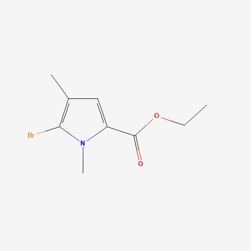 ethyl 5-bromo-1,4-dimethylpyrrole-2-carboxylate (CAS: 1374134-44-7) - Chemical Structure and Molecular Formula 