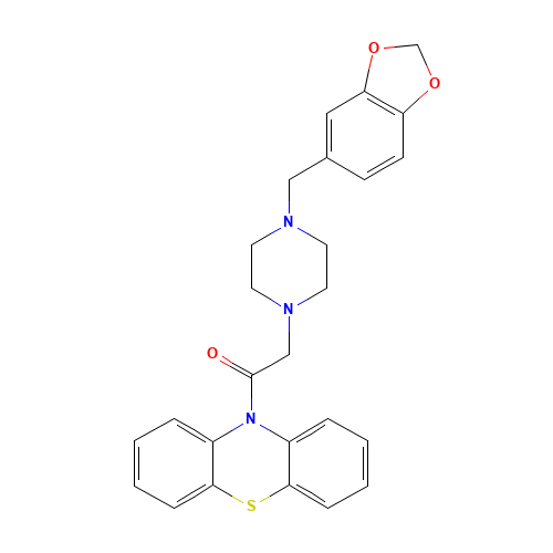 2-[4-(1,3-benzodioxol-5-ylmethyl)piperazin-1-yl]-1-phenothiazin-10-ylethanone (CAS: 37561-27-6) - Related Chemical Product