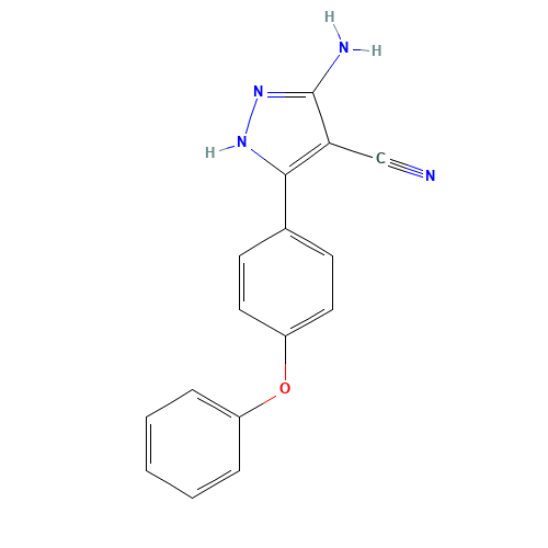 3-amino-5-(4-phenoxyphenyl)-1H-pyrazole-4-carbonitrile (CAS: 330792-70-6) - Related Chemical Product