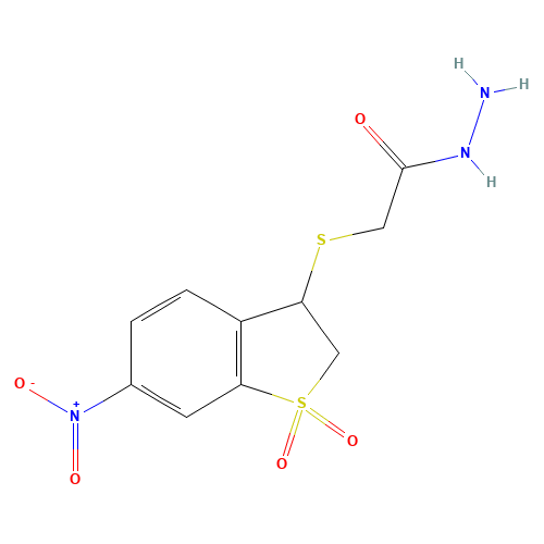 2-[(6-nitro-1,1-dioxo-2,3-dihydro-1-benzothiophen-3-yl)sulfanyl]acetohydrazide (CAS: 685120-05-2) - Related Chemical Product