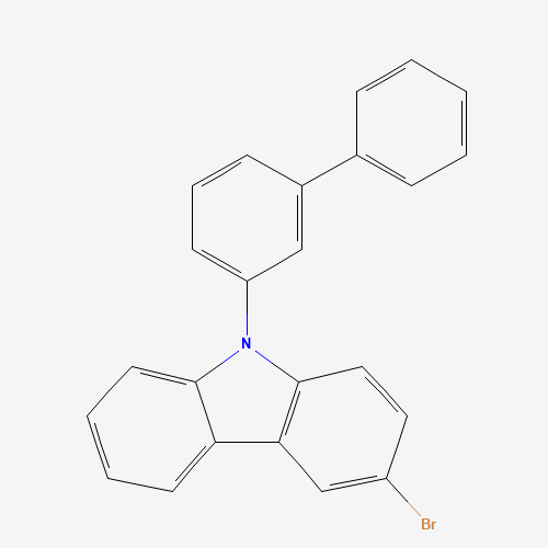 3-bromo-9-(3-phenylphenyl)carbazole (CAS: 1428551-28-3) - Chemical Structure and Molecular Formula 