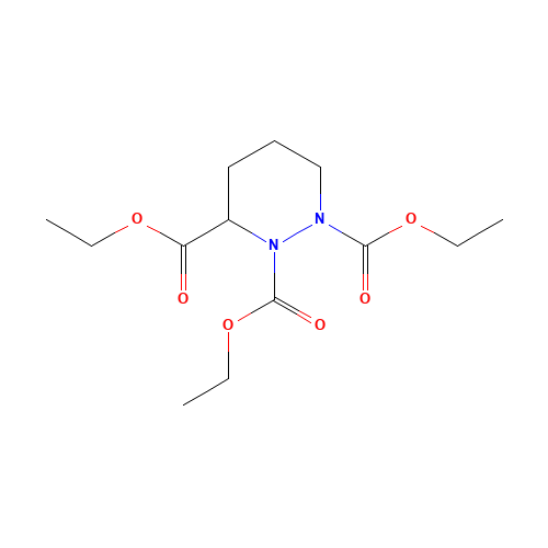 triethyl diazinane-1,2,3-tricarboxylate (CAS: 150927-67-6) - Chemical Structure and Molecular Formula 