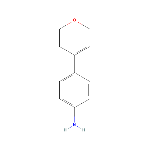 4-(3,6-dihydro-2H-pyran-4-yl)aniline (CAS: 1039053-21-8) - Chemical Structure and Molecular Formula 