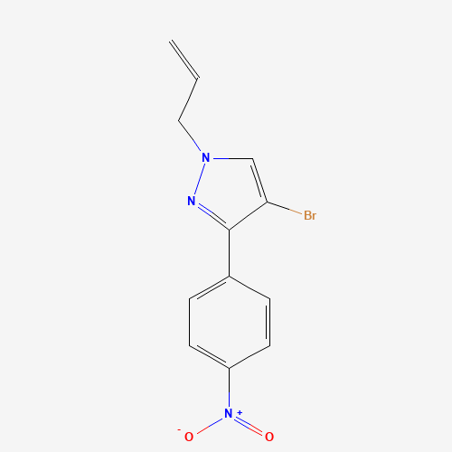4-bromo-3-(4-nitrophenyl)-1-prop-2-enylpyrazole (CAS: 942920-38-9) - Chemical Structure and Molecular Formula 