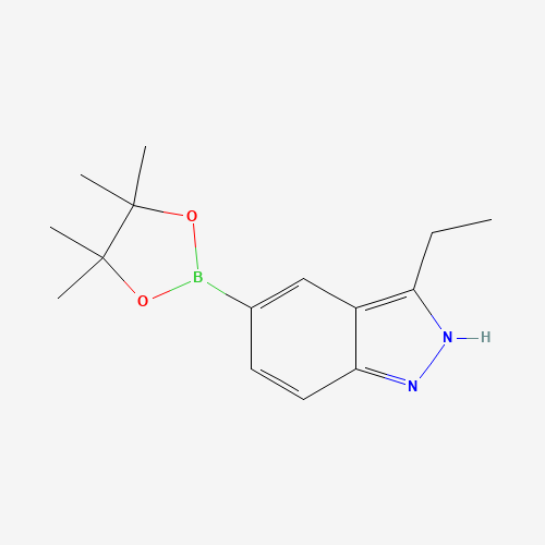3-ethyl-5-(4,4,5,5-tetramethyl-1,3,2-dioxaborolan-2-yl)-2H-indazole (CAS: 864774-69-6) - Chemical Structure and Molecular Formula 