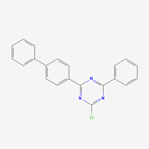 2-chloro-4-phenyl-6-(4-phenylphenyl)-1,3,5-triazine (CAS: 1472062-94-4) - Chemical Structure and Molecular Formula 