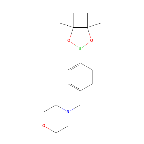 4-[[4-(4,4,5,5-tetramethyl-1,3,2-dioxaborolan-2-yl)phenyl]methyl]morpholine (CAS: 364794-79-6) - Chemical Structure and Molecular Formula 