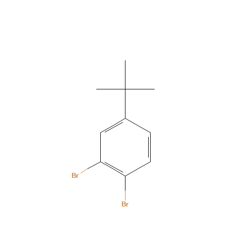 1,2-dibromo-4-tert-butylbenzene (CAS: 6683-75-6) - Chemical Structure and Molecular Formula 