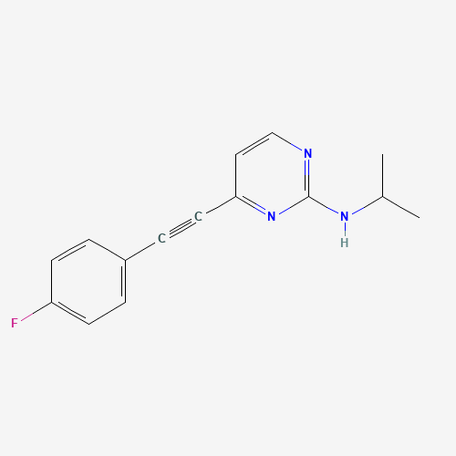4-[2-(4-fluorophenyl)ethynyl]-N-propan-2-ylpyrimidin-2-amine (CAS: 876521-35-6) - Related Chemical Product