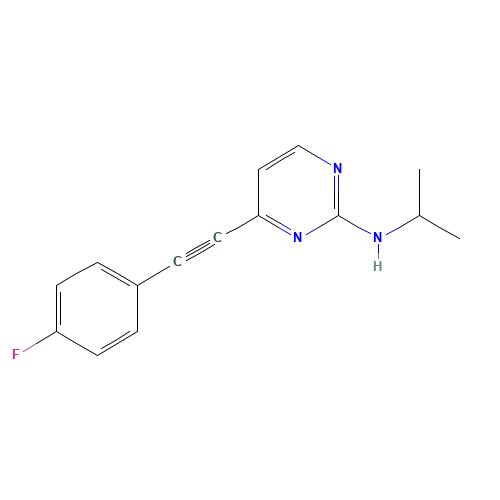 4-[2-(4-fluorophenyl)ethynyl]-N-propan-2-ylpyrimidin-2-amine (CAS: 876521-35-6) - Related Chemical Product