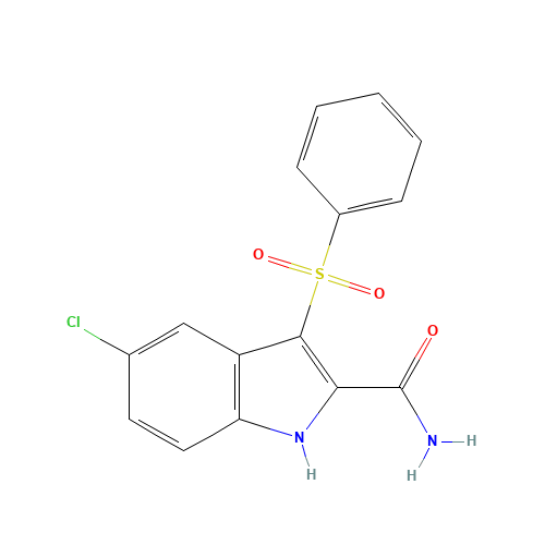 3-(benzenesulfonyl)-5-chloro-1H-indole-2-carboxamide (CAS: 148472-83-7) - Related Chemical Product