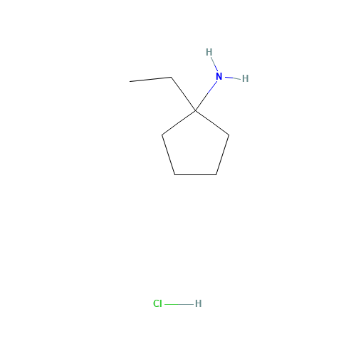 1-ethylcyclopentan-1-amine;hydrochloride (CAS: 1222098-09-0) - Chemical Structure and Molecular Formula 
