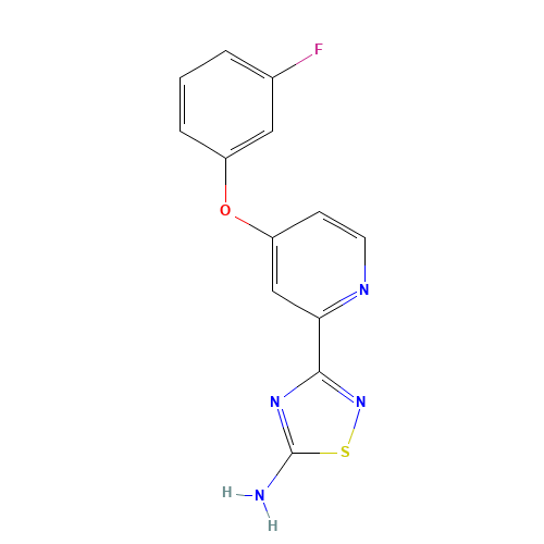 3-[4-(3-fluorophenoxy)pyridin-2-yl]-1,2,4-thiadiazol-5-amine (CAS: 1179361-06-8) - Related Chemical Product