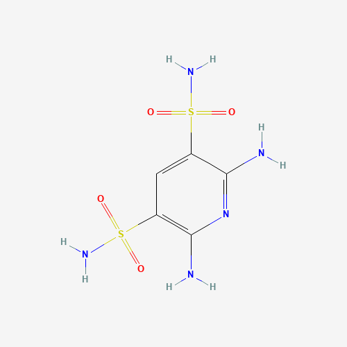 2,6-diaminopyridine-3,5-disulfonamide (CAS: 1437-48-5) - Chemical Structure and Molecular Formula 