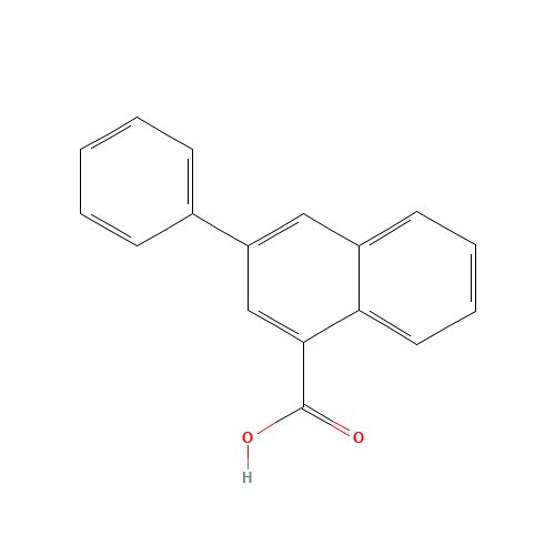 3-phenylnaphthalene-1-carboxylic acid (CAS: 92566-45-5) - Chemical Structure and Molecular Formula 