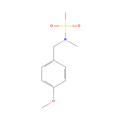 N-[(4-methoxyphenyl)methyl]-N-methylmethanesulfonamide (CAS: 34825-81-5) - Chemical Structure and Molecular Formula 