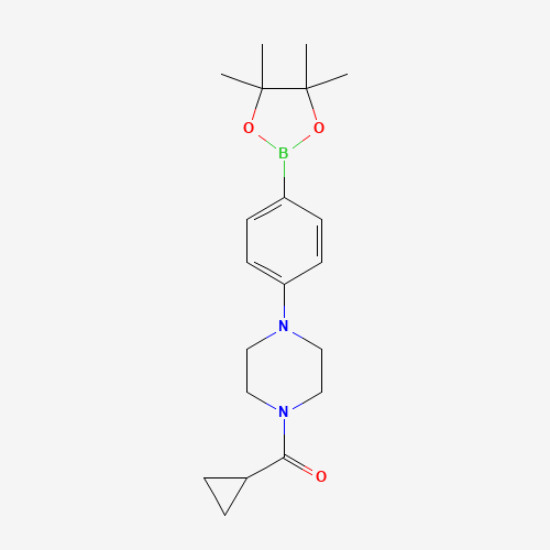 cyclopropyl-[4-[4-(4,4,5,5-tetramethyl-1,3,2-dioxaborolan-2-yl)phenyl]piperazin-1-yl]methanone (CAS: 1415794-11-4) - Related Chemical Product