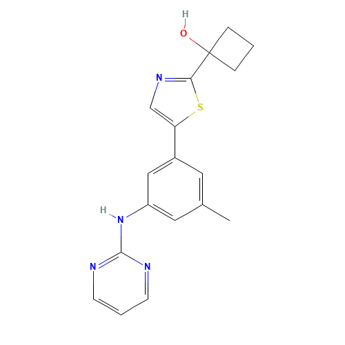 1-[5-[3-methyl-5-(pyrimidin-2-ylamino)phenyl]-1,3-thiazol-2-yl]cyclobutan-1-ol (CAS: 1312528-18-9) - Related Chemical Product