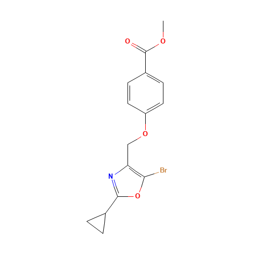 methyl 4-[(5-bromo-2-cyclopropyl-1,3-oxazol-4-yl)methoxy]benzoate (CAS: 1344088-64-7) - Related Chemical Product