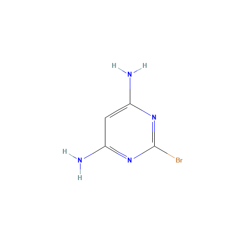 2-bromopyrimidine-4,6-diamine (CAS: 53557-65-6) - Chemical Structure and Molecular Formula 