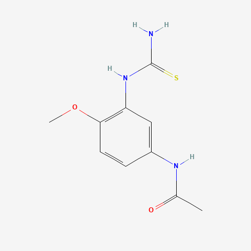 N-[3-(carbamothioylamino)-4-methoxyphenyl]acetamide (CAS: 383870-42-6) - Chemical Structure and Molecular Formula 
