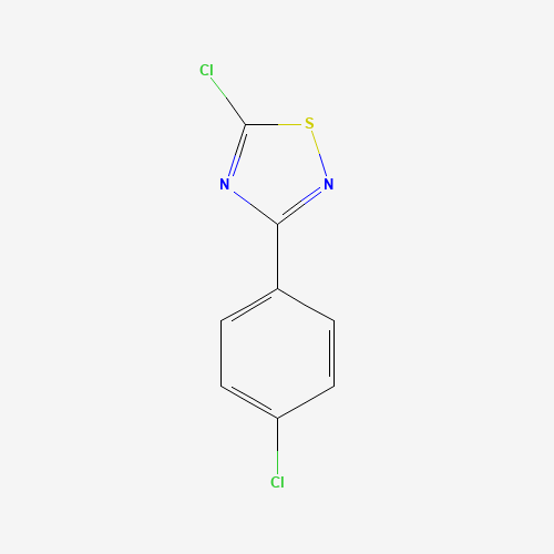 5-chloro-3-(4-chlorophenyl)-1,2,4-thiadiazole (CAS: 887623-87-2) - Chemical Structure and Molecular Formula 