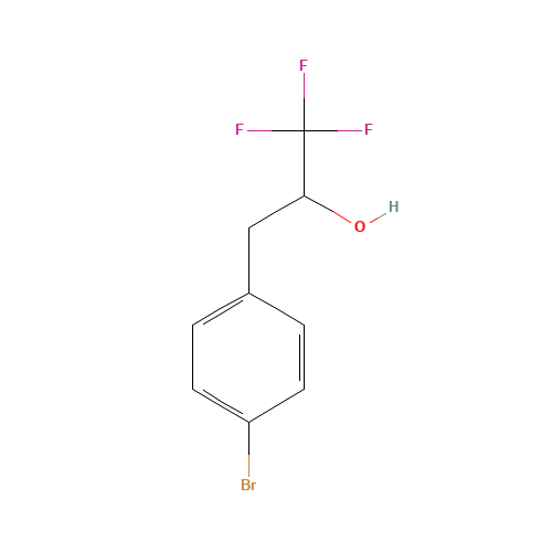 3-(4-bromophenyl)-1,1,1-trifluoropropan-2-ol (CAS: 1148050-30-9) - Chemical Structure and Molecular Formula 