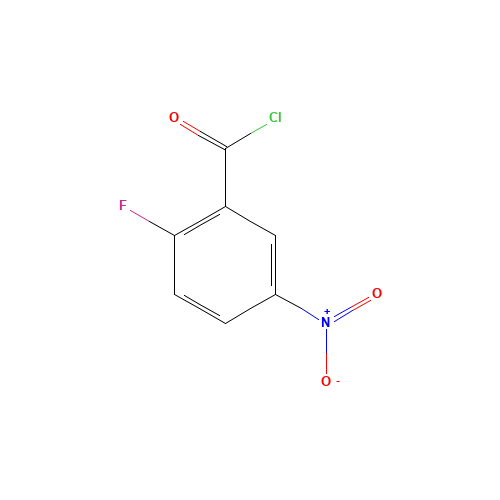 2-fluoro-5-nitrobenzoyl chloride (CAS: 709-46-6) - Chemical Structure and Molecular Formula 