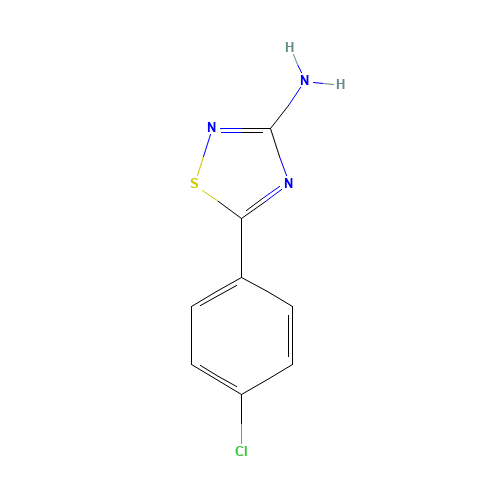 5-(4-chlorophenyl)-1,2,4-thiadiazol-3-amine (CAS: 89894-30-4) - Chemical Structure and Molecular Formula 