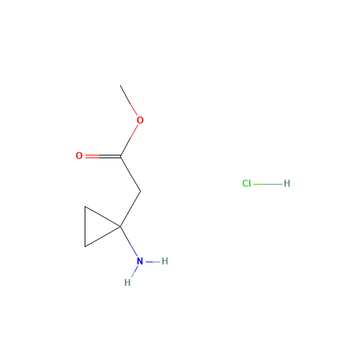 methyl 2-(1-aminocyclopropyl)acetate;hydrochloride (CAS: 1040233-31-5) - Chemical Structure and Molecular Formula 