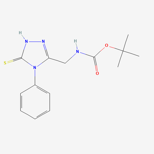 tert-butyl N-[(4-phenyl-5-sulfanylidene-1H-1,2,4-triazol-3-yl)methyl]carbamate (CAS: 306935-45-5) - Related Chemical Product