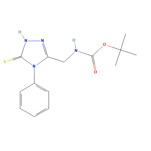 tert-butyl N-[(4-phenyl-5-sulfanylidene-1H-1,2,4-triazol-3-yl)methyl]carbamate (CAS: 306935-45-5) - Related Chemical Product